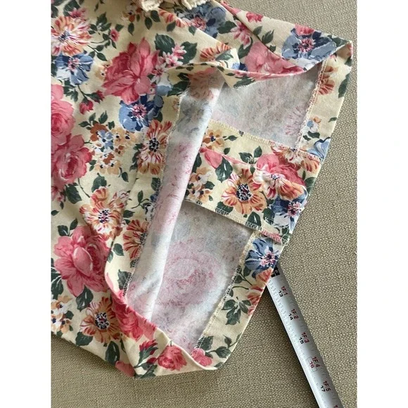 VTG Lanz Floral Blouse Cottagecore Boho Shabby Chic Retro Garden (modificated) - Picture 11 of 12